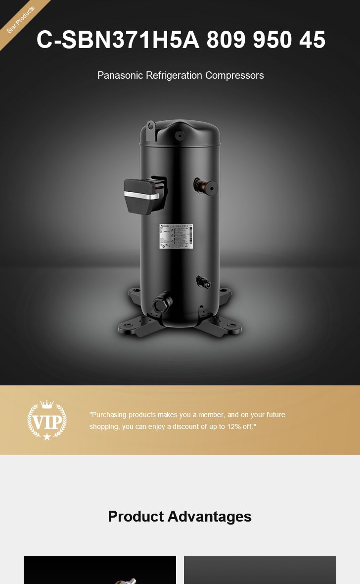 Panasonic Compressor C-SBN371H5A 809 950 45, technical parameters pdf, structure diagram